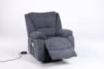 Fotoliu cu Masaj și Încălzire, Recliner Electric, Gri Închis (Grafit) - imagine 14