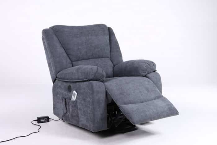 Fotoliu cu Masaj și Încălzire, Recliner Electric, Gri Închis (Grafit) - imagine 13