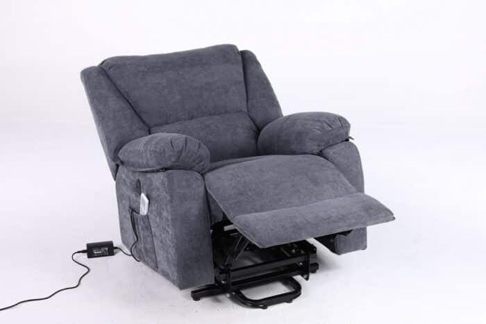Fotoliu cu Masaj și Încălzire, Recliner Electric, Gri Închis (Grafit) - imagine 12