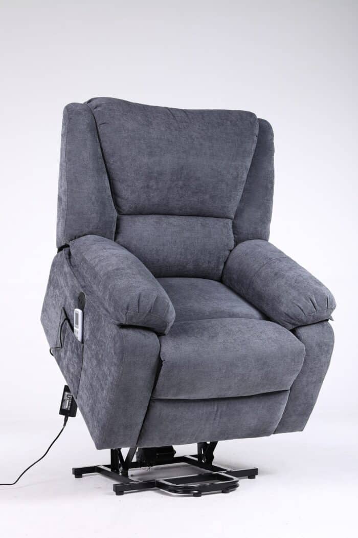 Fotoliu cu Masaj și Încălzire, Recliner Electric, Gri Închis (Grafit) - imagine 11