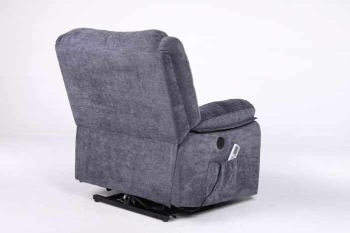 Fotoliu cu Masaj și Încălzire, Recliner Electric, Gri Închis (Grafit) - imagine 5