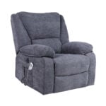 Fotoliu cu Masaj și Încălzire, Recliner Electric, Gri Închis (Grafit) - imagine 26