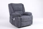 Fotoliu cu Masaj și Încălzire, Recliner Electric, Gri Închis (Grafit) - imagine 24