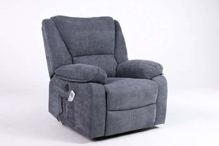 Fotoliu cu Masaj și Încălzire, Recliner Electric, Gri Închis (Grafit) - imagine 24