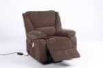 Fotoliu cu Masaj și Încălzire, Recliner Electric, Maro - imagine 15