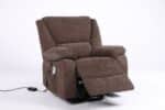 Fotoliu cu Masaj și Încălzire, Recliner Electric, Maro - imagine 14