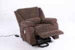 Fotoliu cu Masaj și Încălzire, Recliner Electric, Maro - imagine 12