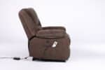 Fotoliu cu Masaj și Încălzire, Recliner Electric, Maro - imagine 8