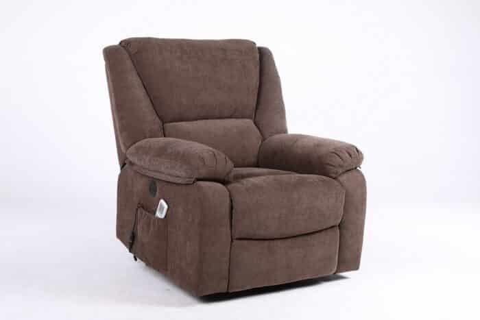 Fotoliu cu Masaj și Încălzire, Recliner Electric, Maro - imagine 23