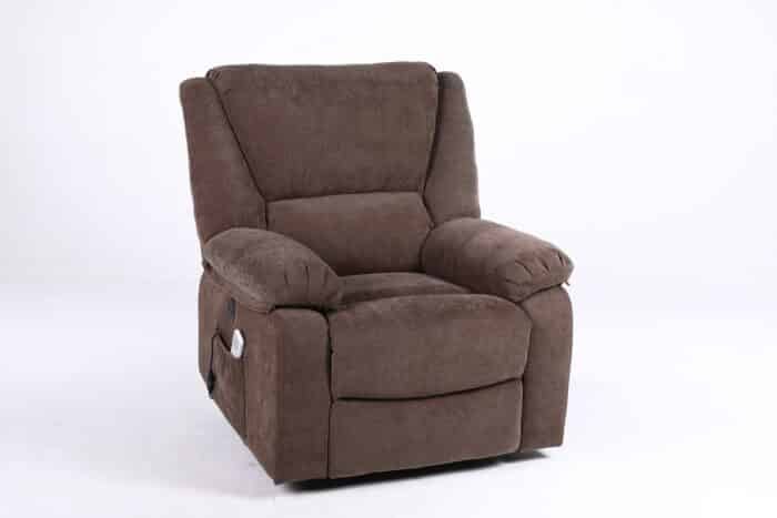 Fotoliu cu Masaj și Încălzire, Recliner Electric, Maro - imagine 22