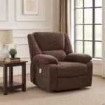 Fotoliu cu Masaj și Încălzire, Recliner Electric, Maro - imagine 27