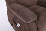 Fotoliu cu Masaj și Încălzire, Recliner Electric, Maro - imagine 19
