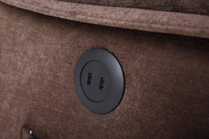 Fotoliu cu Masaj și Încălzire, Recliner Electric, Maro - imagine 16