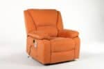 Fotoliu cu Masaj și Încălzire, Recliner Electric, Portocaliu - imagine 17