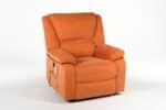 Fotoliu cu Masaj și Încălzire, Recliner Electric, Portocaliu - imagine 16