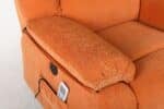 Fotoliu cu Masaj și Încălzire, Recliner Electric, Portocaliu - imagine 13