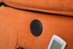 Fotoliu cu Masaj și Încălzire, Recliner Electric, Portocaliu - imagine 10
