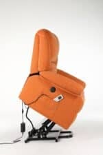 Fotoliu cu Masaj și Încălzire, Recliner Electric, Portocaliu - imagine 8