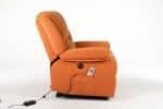 Fotoliu cu Masaj și Încălzire, Recliner Electric, Portocaliu - imagine 7