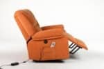 Fotoliu cu Masaj și Încălzire, Recliner Electric, Portocaliu - imagine 6