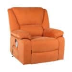 Fotoliu cu Masaj și Încălzire, Recliner Electric, Portocaliu - imagine 3