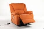 Fotoliu cu Masaj și Încălzire, Recliner Electric, Portocaliu - imagine 25