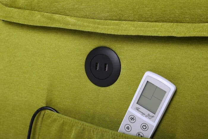 Fotoliu cu Masaj și Încălzire, Recliner Electric, Verde - imagine 16