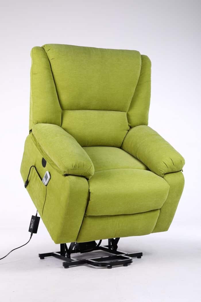 Fotoliu cu Masaj și Încălzire, Recliner Electric, Verde - imagine 15