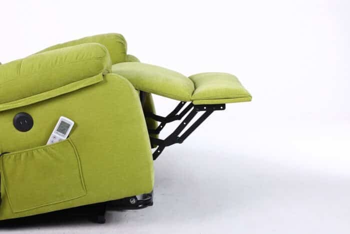 Fotoliu cu Masaj și Încălzire, Recliner Electric, Verde - imagine 10