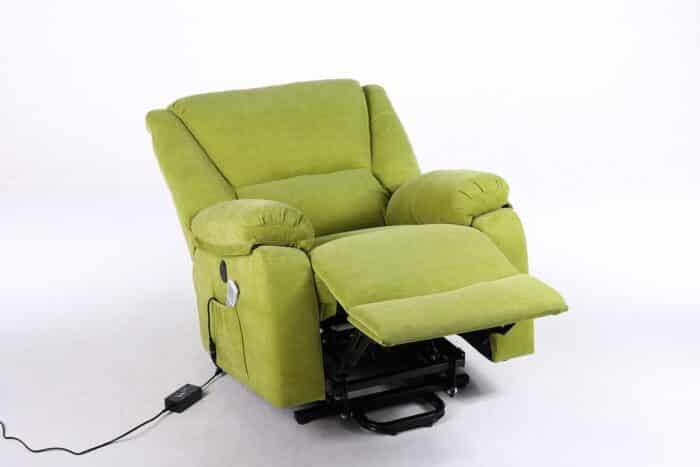 Fotoliu cu Masaj și Încălzire, Recliner Electric, Verde - imagine 9