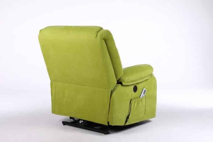 Fotoliu cu Masaj și Încălzire, Recliner Electric, Verde - imagine 5