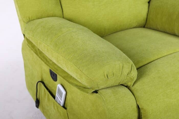 Fotoliu cu Masaj și Încălzire, Recliner Electric, Verde - imagine 19