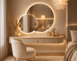 Oglindă LED Premium 2 Cercuri Suprapuse, 80x65x50 cm, Dimabilă, 3 Tipuri de Lumină, Touch, Copper-Free - imagine 2
