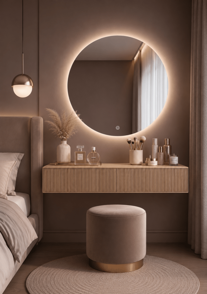 Oglindă LED Rotundă Premium 90×90 cm, Lumină Spate, 3 Tipuri de Lumină - Calda, Rece, Neutra - imagine 4