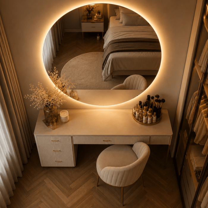 Oglindă LED Rotundă Premium 90×90 cm, Lumină Spate, 3 Tipuri de Lumină - Calda, Rece, Neutra - imagine 2