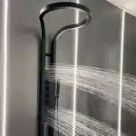 Panel de Dus Lux Imperial, Efect de Ploaie, 5 Functii Hidromasaj , Negru - imagine 2