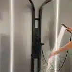 Panel de Dus Lux Imperial, Efect de Ploaie, 5 Functii Hidromasaj , Negru - imagine 3