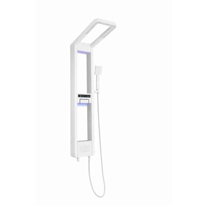 Panel de Dus cu Efect de Cascata si Jeturi cu Masaj, Afisaj Digital, LED Incorporat, Alb - imagine 5