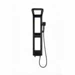 Panel de Dus cu Efect de Cascata si Jeturi cu Masaj, Afisaj Digital, LED Incorporat, Negru - imagine 7