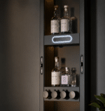 Panou de Duș Premium Negru Mat cu LED Albastru și Afișaj Digital, Inox SUS304, 119x36x8 cm - imagine 7