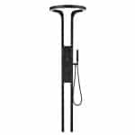 Panel de Dus Lux Imperial, Efect de Ploaie, 5 Functii Hidromasaj , Negru - imagine 13