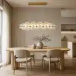 Pendul LED Auriu 144W cu Telecomandă, Înălțime Reglabilă, Dimabil, 3 Tipuri de Lumină - imagine 3