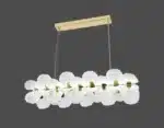 Pendul LED Auriu 144W cu Telecomandă, Înălțime Reglabilă, Dimabil, 3 Tipuri de Lumină - imagine 5