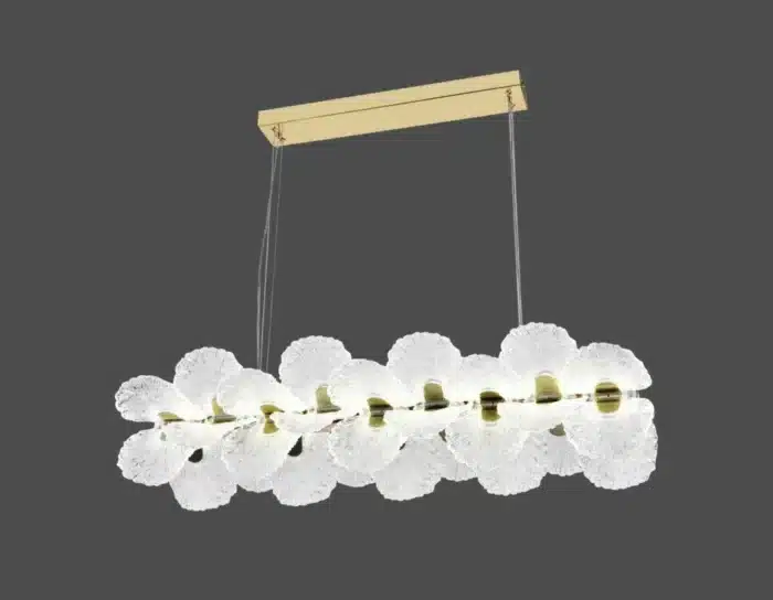 Pendul LED Auriu 144W cu Telecomandă, Înălțime Reglabilă, Dimabil, 3 Tipuri de Lumină - imagine 5