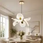 Pendul LED Auriu 32W cu Telecomandă, Înălțime Reglabilă, Dimabil, 3 Tipuri de Lumină - imagine 2