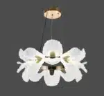 Pendul LED Auriu 80W cu Telecomandă, Înălțime Reglabilă, Dimabil, 3 Tipuri de Lumină - imagine 5