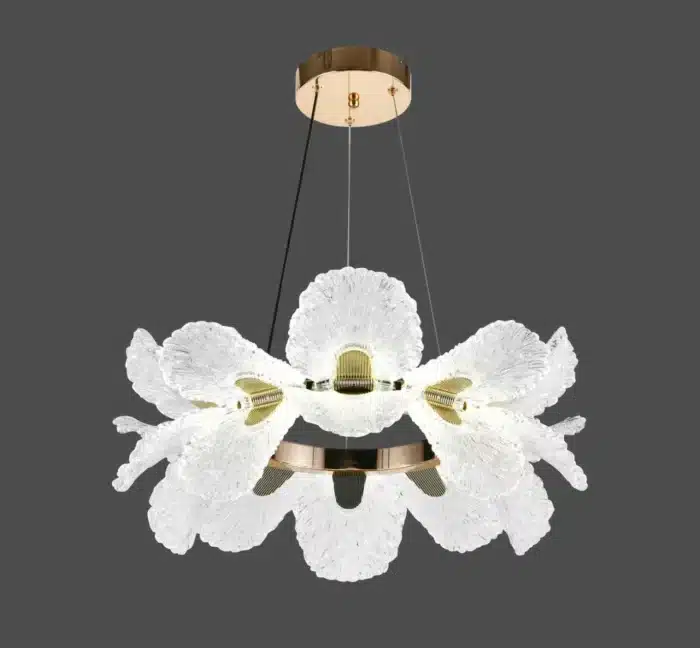 Pendul LED Auriu 80W cu Telecomandă, Înălțime Reglabilă, Dimabil, 3 Tipuri de Lumină - imagine 5