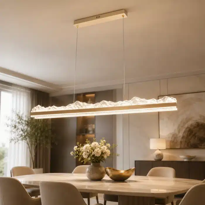 Pendul LED Maro 192W cu Telecomandă, Înălțime Reglabilă, Dimabil, 3 Tipuri de Lumină - imagine 2