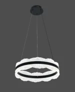 Pendul LED Negru 132W cu Telecomandă, Înălțime Reglabilă, Dimabil, 3 Tipuri de Lumină - imagine 3