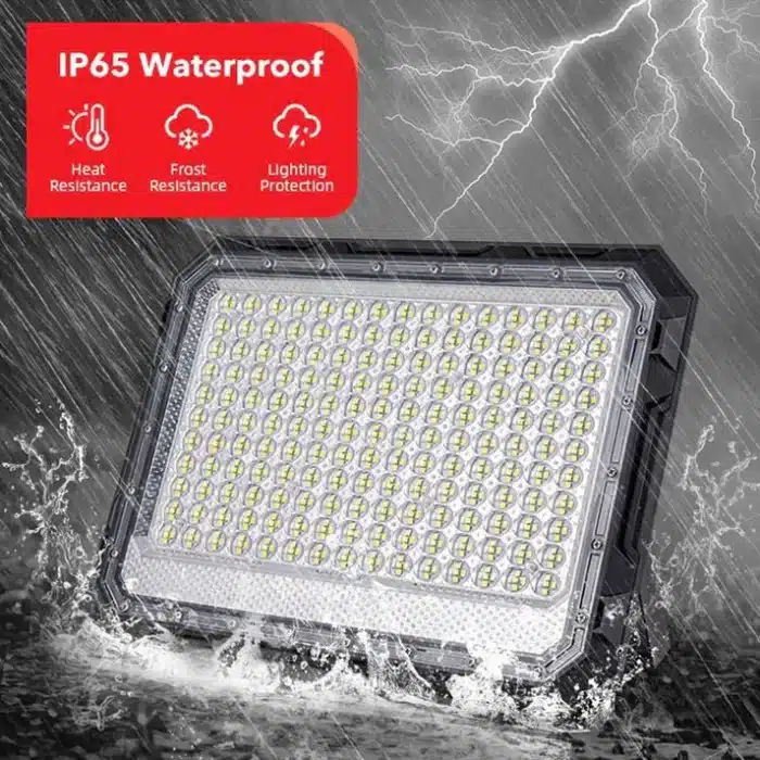 Proiector LED, cu Panou Solar si Telecomanda, Rezistent la Apa IP65, 100W - imagine 5